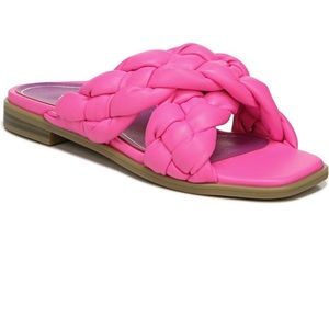 NWOT Vionic Kalina Neon Pink Macaroon Braided Sandal Sz 10